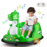 Costway 12V Dinosaur Kids Ride-On Bumper Car with Remote Control