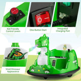 Costway 12V Dinosaur Kids Ride-On Bumper Car with Remote Control