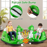 Costway 12V Dinosaur Kids Ride-On Bumper Car with Remote Control