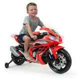 INJUSA 12V CBR Sport Edition Official Honda Motorcycle for Kids, Stabilizer Wheels