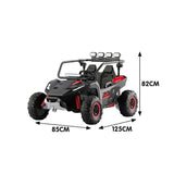 Thunder X Pro Kids 2-Seater Ride-On Buggy Black