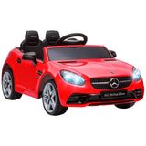 Aosom 12V Ride On Car with Parent Remote Control Two Motors Music Lights Suspension Wheels for 3-6 Years Red