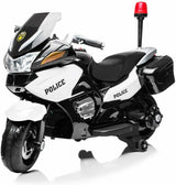 Police Officer Edition 24V Kids Motorcycle With Music, Lights and Rubber Wheels