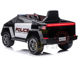 Future Police 12V Ride On Truck, 4×4, Leather Seat, Siren, BT, Rubber Wheels, Rc
