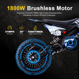 MotoTec 1800w Pro 48V/13Ah Lithium Electric Dirt Bike