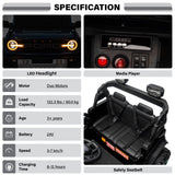 Ford Bronco Raptor 24V 2-Seater Electric Ride-On Car – Parental Remote