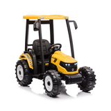 Kids 6-Wheel Electric Tractor with Trailer Yellow