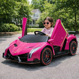 Lamborghini Veneno 12V 4X4 Ride-on Car Pink