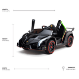Lamborghini Veneno 12V 4X4 Ride-on Car Black