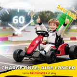 Qaba 24V Kids Ride-On Go Kart Toy
