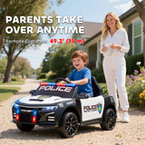 Qaba 12V Kids Ride-On Police Car Toy with Remote Control