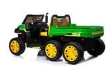 24V Farm Truck UTV 2 Seater 6 Wheels with Tipper Electric Kids' Ride-On Car with Parental Remote Controller Green-KOW Kids On Wheelz