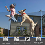 15 Feet Outdoor Bounce Trampoline with Safety Enclosure Net- Costway Costway