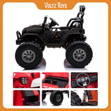 2 Seater Lifted Monster Jeep 12V Electric Ride On Truck for Kids with Parental Remote Control, Voltz Toys