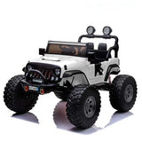 Lifted Jeep Monster Edition Ride On Car 12V 2 Seater White - Kids On Wheelz - Kids On Wheelz