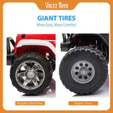 Classic 2 Seater 12v Lifted Monster Jeep with Remote Control, Leather Seat and Rubber Tires Voltz Toys