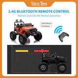 2 Seater Lifted Monster Jeep 12V Electric Ride On Truck for Kids with Parental Remote Control, Voltz Toys