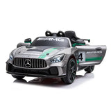 Ride On Car 12v Mercdes Benz GT4 Sliver Green Limted Editon- KidsOnWheelz - Kids On Wheelz