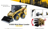 Cat 272D3 Skid Steer Loader 1:16 Diecast Radio Control (Includes 4 interchangeable Work Tools - Bucket, Auger, Forks, and Broom), 28007 Caterpillar