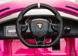 LAMBORGHINI AVENTADOR SVJ KIDS RIDE ON CAR 12V - PINK - Kids On Wheelz