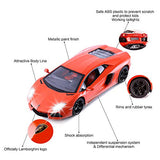 RASTAR RC Lamborghini Toy Car, 1:14 Lamborghini Aventador LP700-4 Remote Control Car, Working Lights - Orange - Voltz Toys
