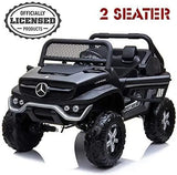MERCEDES BENZ UNIMOG ATV 24V RIDE ON CAR 2 SEATER BLACK - KIDS ON WHEELZ - Kids On Wheelz