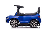BMW M5 4-en-1 Push Pedal Ride On Car Baby Walker avec barre de poussée, siège en cuir, repose-pieds et rails de chaise à bascule - Kids On Wheelz