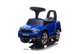 BMW M5 4-en-1 Push Pedal Ride On Car Baby Walker avec barre de poussée, siège en cuir, repose-pieds et rails de chaise à bascule - Kids On Wheelz