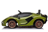 Official Licensed Lamborghini Sian 12V Electric Kids Ride On - Dark Green Kids On Wheelz