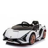 Official Licensed Lamborghini Sian 12V Electric Kids Ride On - White - Kids On Wheelz
