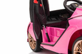 Coche eléctrico para niños con licencia oficial Lamborghini Sian 12V - Rosa
