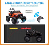 Lifted Jeep Monster Edition Ride On Car 12V 2 Seater Orange - Kids On Wheelz - Kids On Wheelz