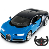 Bugatti Chiron RC Car 1/14 Scale Licensed Remote Control Toy Car with Working Lights by Rastar