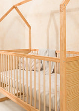 House Baby Crib - NATURAL WOOD Coco Village