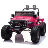 Classic 2 Seater 12v Lifted Monster Jeep with Remote Control, Leather Seat and Rubber Tires Voltz Toys