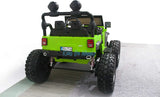 Lifted Jeep Monster Edition Ride On Car 12V 2 Seater Lime Green - Kids On Wheelz - Kids On Wheelz