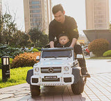 MERCEDES BENZ G63 6x6 RIDE ON CAR 12V PARENT SEAT - WHITE - Kids On Wheelz