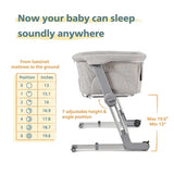 Unilove Hug Me Plus 2-in-1 Bedside Sleeper & Portable Bassinet for Newborn Unilove