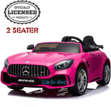 MERCEDES BENZ AMG GTR 12V KIDS RIDE ON 2 SEATER - PINK - Kids On Wheelz