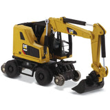 1:87 Cat® M323F Railroad Wheeled Excavator, Cat® Yellow with 3 work tools High Line Series, 85656 Caterpillar