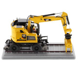 1:50 Cat® M323F Railroad Wheeled Excavator - Safety Yellow Version High Line Series, 85661 Caterpillar