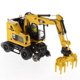 1:50 Cat® M323F Railroad Wheeled Excavator - Safety Yellow Version High Line Series, 85661 Caterpillar
