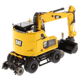 1:50 Cat® M323F Railroad Wheeled Excavator - Safety Yellow Version High Line Series, 85661 Caterpillar