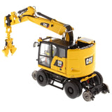 1:50 Cat® M323F Railroad Wheeled Excavator - Safety Yellow Version High Line Series, 85661 Caterpillar