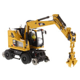 1:50 Cat® M323F Railroad Wheeled Excavator - Cat Yellow Version High Line Series, 85662 Caterpillar
