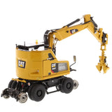 1:50 Cat® M323F Railroad Wheeled Excavator - Cat Yellow Version High Line Series, 85662 Caterpillar
