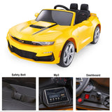 12V Licensed Chevrolet Camaro with Remote Control Ride On Car Kids On Wheelz