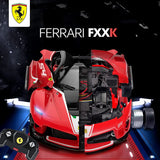 【BUILDING KIT】Rastar 1/18 Ferrari FXXK EVO DIY Building Kit with Remote Control, 92pcs Kids On Wheelz