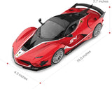 【BUILDING KIT】Rastar 1/18 Ferrari FXXK EVO DIY Building Kit with Remote Control, 92pcs Kids On Wheelz