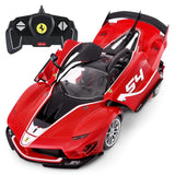 【BUILDING KIT】Rastar 1/18 Ferrari FXXK EVO DIY Building Kit with Remote Control, 92pcs Kids On Wheelz